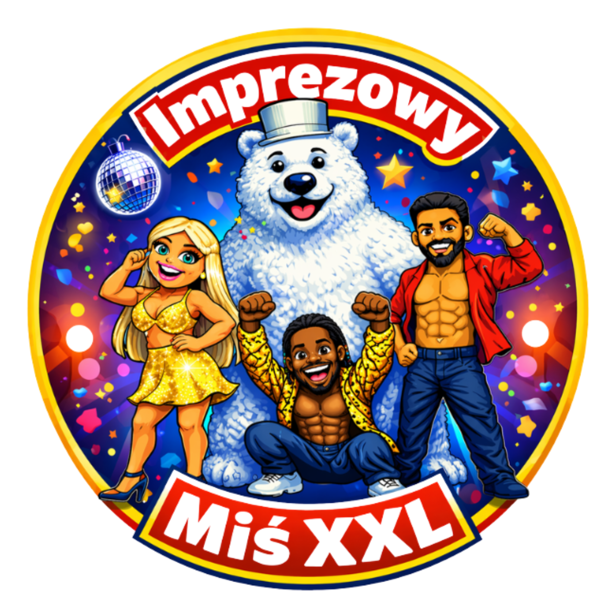 Imprezowy Miś XXL